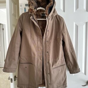 The Kooples Raccoon Fur Cotton Parka